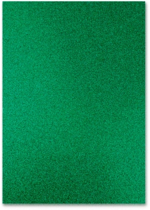 Cartoncino glitterato A4, 300 g/m², 10 fogli, verde scuro