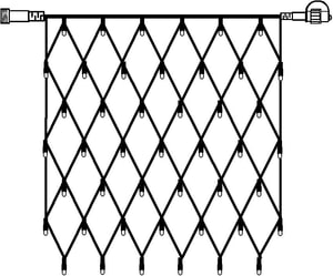 System 24 Lichternetz, 1x1m LED