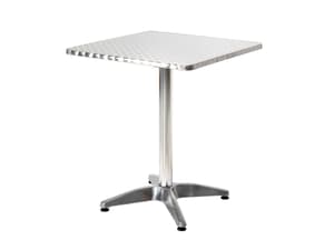 Table en aluminium petite carrée