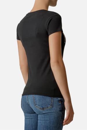 Front Logo Round Neck T-Shirt