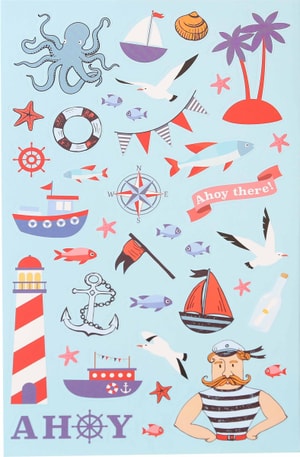 Stickerbook, Nautical, 6 feuillet
