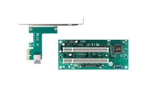 Scheda riser PCI-E da x1 a 2x slot PCI a 32 bit con cavo da 60 cm