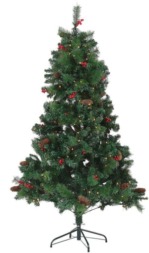 Künstlicher Weihnachtsbaum mit LED Beleuchtung 180 cm grün JACINTO