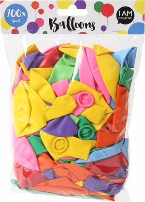 Décoration Let’s Celebrate: ballons multicolores 100 pièces, ø env. 30 cm