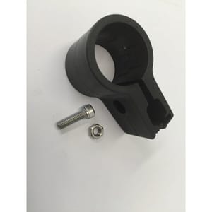 Einfachschelle für Pfosten, schwarz D 3.4 cm