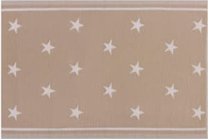Outdoor Teppich beige 120 x 180 cm Sternenmuster Kurzflor LATUR