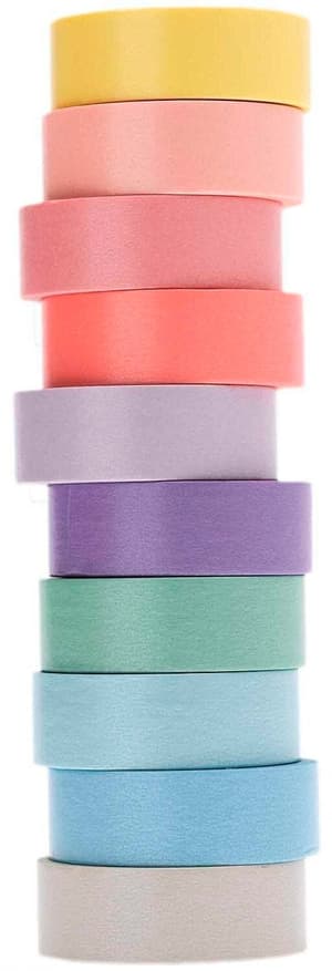 Design Washi Tape Pastell mix, 10 pièces