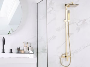 Dusche Set mit Kopfbrause Messing gold TAGBO