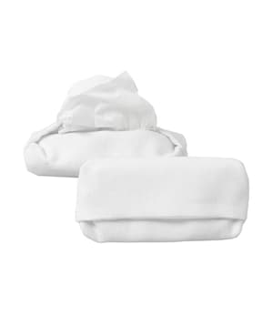 Housse mouchoir, lot de 3 6 x 13 cm, blanc