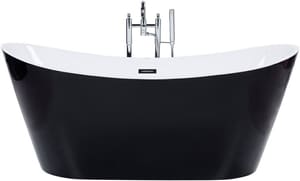 Vasca da bagno freestanding acrilico nero 160 cm ANTIGUA