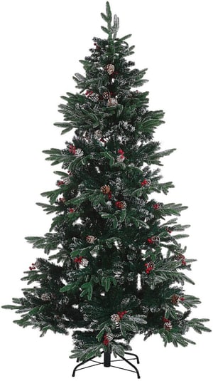 Künstlicher Weihnachtsbaum mit Schnee bestreut 210 cm grün DENALI
