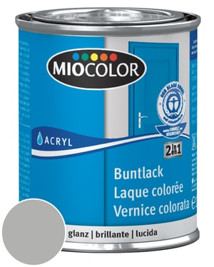 Acryl Laque colorée brillante Gris Argent 375 ml