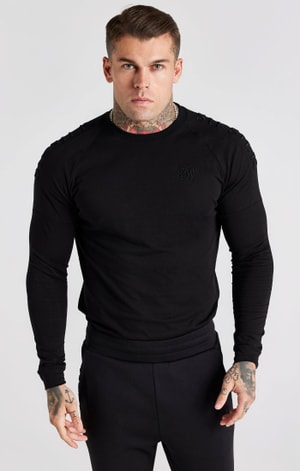 Black Panel Muscle Fit