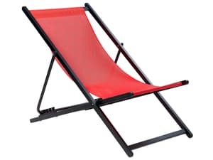 Transat pliable rouge et noir LOCRI II