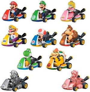 Nintendo: Mario Kart Fahrzeuge mit Rückziehmotor Figuren - assortiert