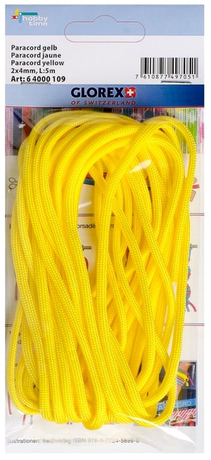 Paracord 2x4mm, 5m giallo