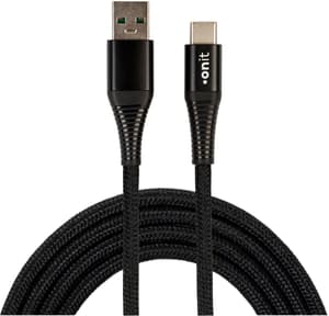 USB A - USB C, 1 m, Schwarz