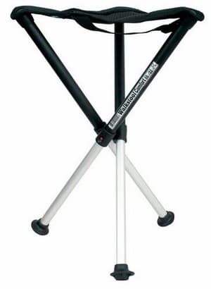 Dreibeinhocker Comfort 55 cm Schwarz/Silber