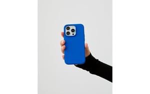 Coque arrière Silicone iPhone 15 Pro Max Bleu cobalt