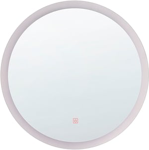Specchio rotondo da parete a LED 60 x 80 cm argento YSER