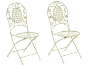 Set di 2 sedie bistro in metallo verde chiaro BIVIO