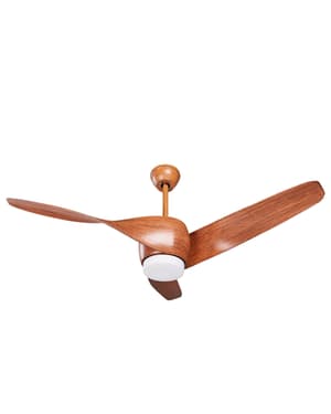 Ventilateur de plafond avec lampe marron clair PARIA