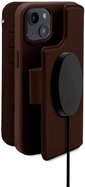 Detachable MagSafe Leather Wallet / iPhone 14 - Chocolate Brown