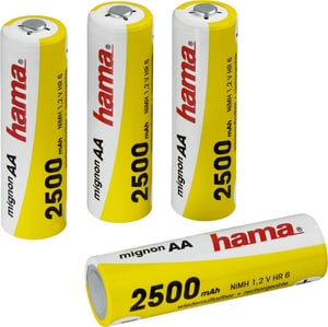 Batterie ricaricabili NiMH 4x AA (Mignon - HR 6) 2500 mAh / 1,2 V
