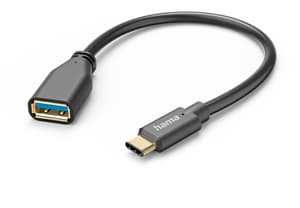 OTG, USB-C-Stecker - USB-A-Buchse, 15 cm, Schwarz