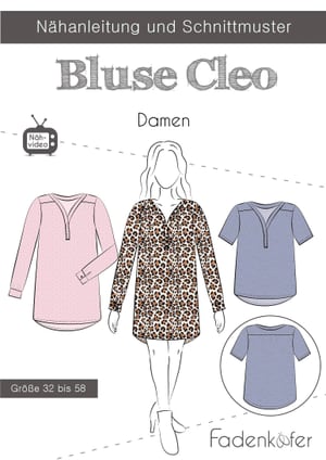 Papierschnittmuster Bluse Cleo