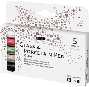 KREUL, glassporcelain pen chalky, set da 5