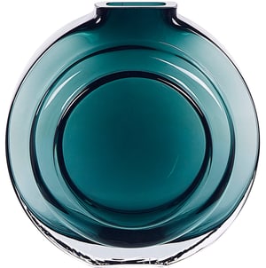 Vase à fleurs 27 cm en verre turquoise KAPELI