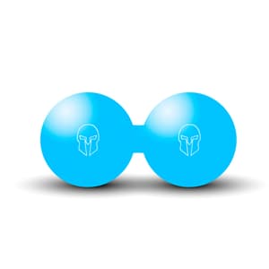 Double balle de massage en ébonite Ø 6cm | Turquoise