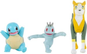 Pokémon : Pack de trois Carapuce Machollo Bellektro - Figurine de combat