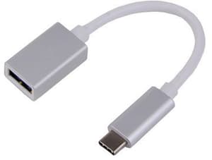 USB-C(m) to USB A(f) adapter, argent