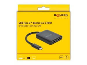 2-Port Signalsplitter USB-C - HDM