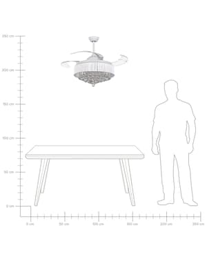 Lampadario con Ventilatore Bianco PEEL