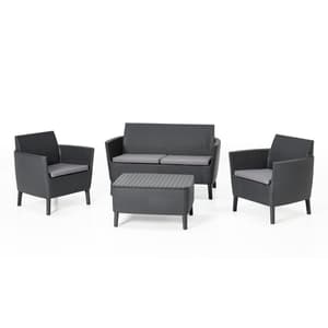Salemo Lounge Set graphite, 2er Sofa