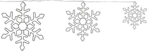 Lot de 3 flocons de neige décoratives 30/39/50 cm argenté LOHELA