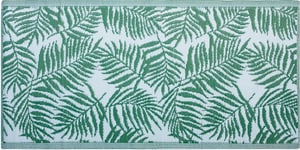 Tappeto da esterno verde scuro e bianco 90 x 150 cm KOTA