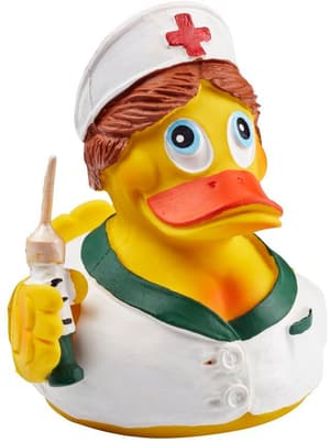 Canard de bain infirmière jaune