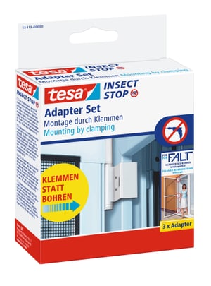 Kit d’adaptateurs de serrage Tesa blanc à fixer aux portes