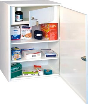 L'armoire à pharmacie avec compartiment intérieur