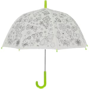 Design Kits de bricolage Parapluie Fleurs à peindre Vert/Blanc
