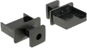 Spina fittizia/copertura antipolvere USB-A 10 pezzi Nero