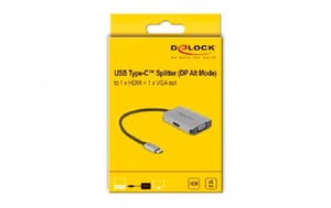 2-Port Signalsplitter USB Typ-C to HDMI/VGA