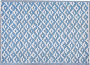 Tapis extérieur au motif géométrique bleu 120 x 180 cm BIHAR