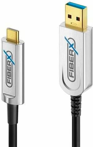 Cavo USB 3.1 Gen2, Fibra, 10Gbps USB A - USB C 15 m