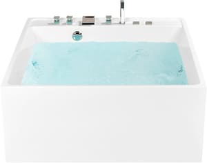 Baignoire îlot blanche 130 x 130 cm avec jets TAHUA