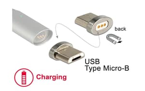 magnétique Adaptateur connecteur sans câble Micro-USB B